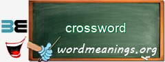 WordMeaning blackboard for crossword